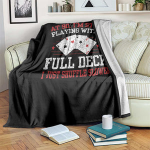 Funny 90th Birthday Throw Blanket Retro Funny 90 Year Old Cards Bday Gifts TS10 Print Your Wear