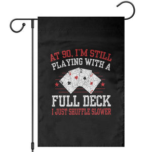 Funny 90th Birthday Garden Flag Retro Funny 90 Year Old Cards Bday Gifts TS10 Black Print Your Wear
