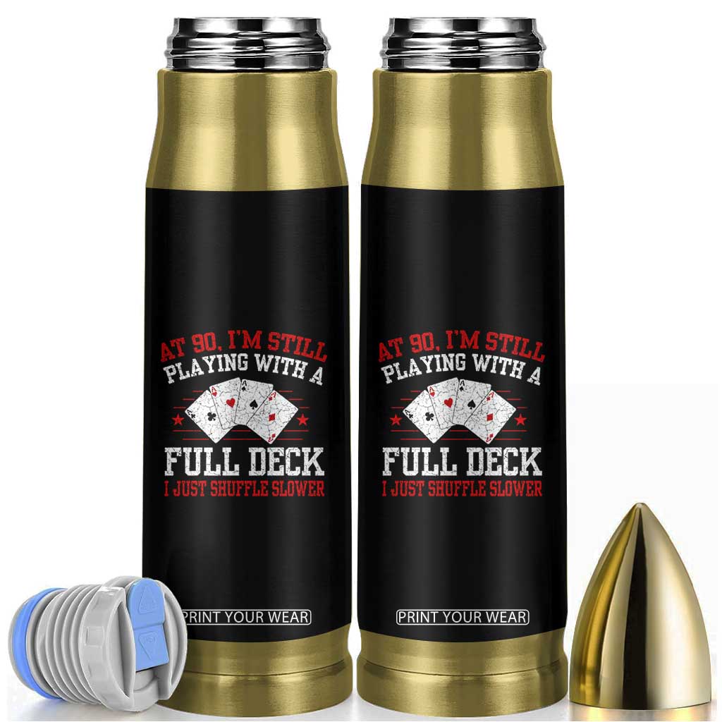 Funny 90th Birthday Bullet Tumbler Retro Funny 90 Year Old Cards Bday Gifts TS10 Black Print Your Wear