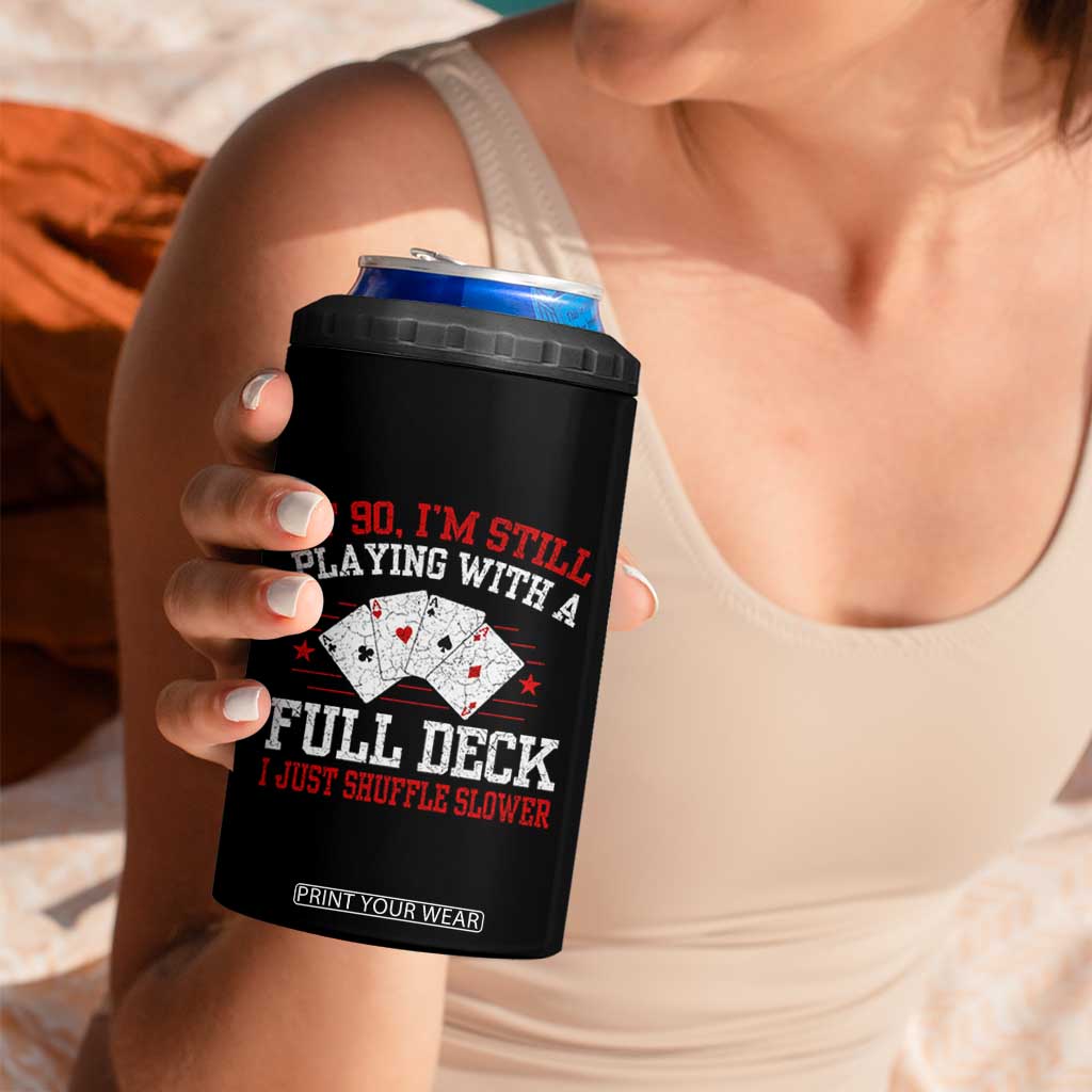 Funny 90th Birthday 4 in 1 Can Cooler Tumbler Retro Funny 90 Year Old Cards Bday Gifts TS10 Print Your Wear