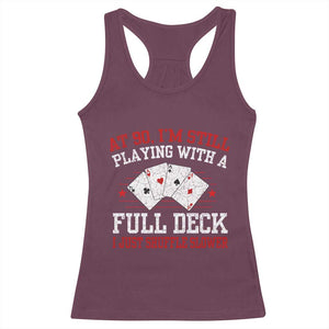 Funny 90th Birthday Racerback Tank Top Retro Funny 90 Year Old Cards Bday Gifts TS10 Maroon Print Your Wear