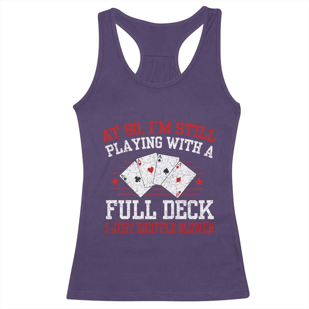Funny 90th Birthday Racerback Tank Top Retro Funny 90 Year Old Cards Bday Gifts TS10 Purple Print Your Wear