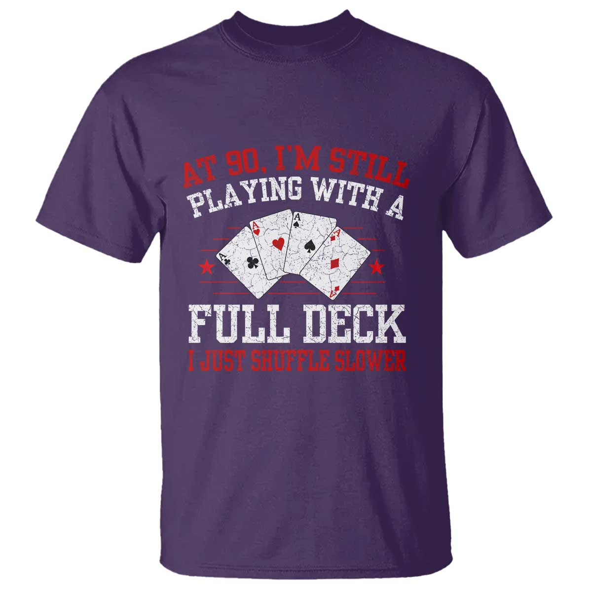 Funny 90th Birthday T Shirt Retro Funny 90 Year Old Cards Bday Gifts TS10 Purple Print Your Wear
