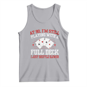 Funny 90th Birthday Tank Top Retro Funny 90 Year Old Cards Bday Gifts TS10 Athletic Heather Print Your Wear