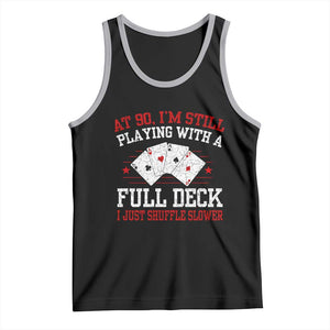 Funny 90th Birthday Tank Top Retro Funny 90 Year Old Cards Bday Gifts TS10 Black Athletic Heather Print Your Wear
