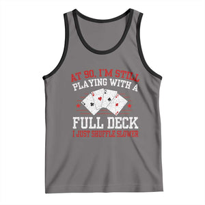Funny 90th Birthday Tank Top Retro Funny 90 Year Old Cards Bday Gifts TS10 Deep Heather Black Print Your Wear