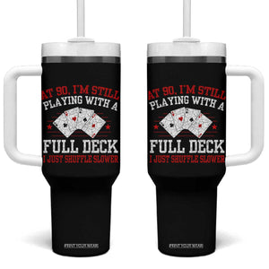 Funny 90th Birthday Tumbler With Handle Retro Funny 90 Year Old Cards Bday Gifts TS10 One Size: 40 oz Black Print Your Wear