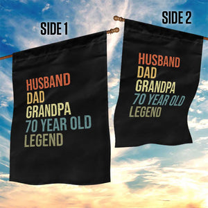 70th Birthday Garden Flag Husband Dad Grandpa 70 Year Old Legend TS10 Print Your Wear