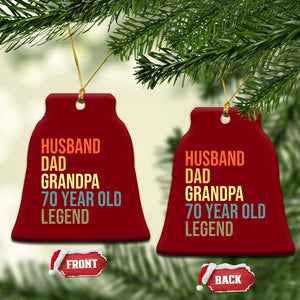 70th Birthday Ceramic Ornament Husband Dad Grandpa 70 Year Old Legend TS10 Print Your Wear