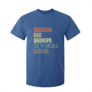 70th Birthday T Shirt For Kid Husband Dad Grandpa 70 Year Old Legend TS10 Royal Blue Print Your Wear