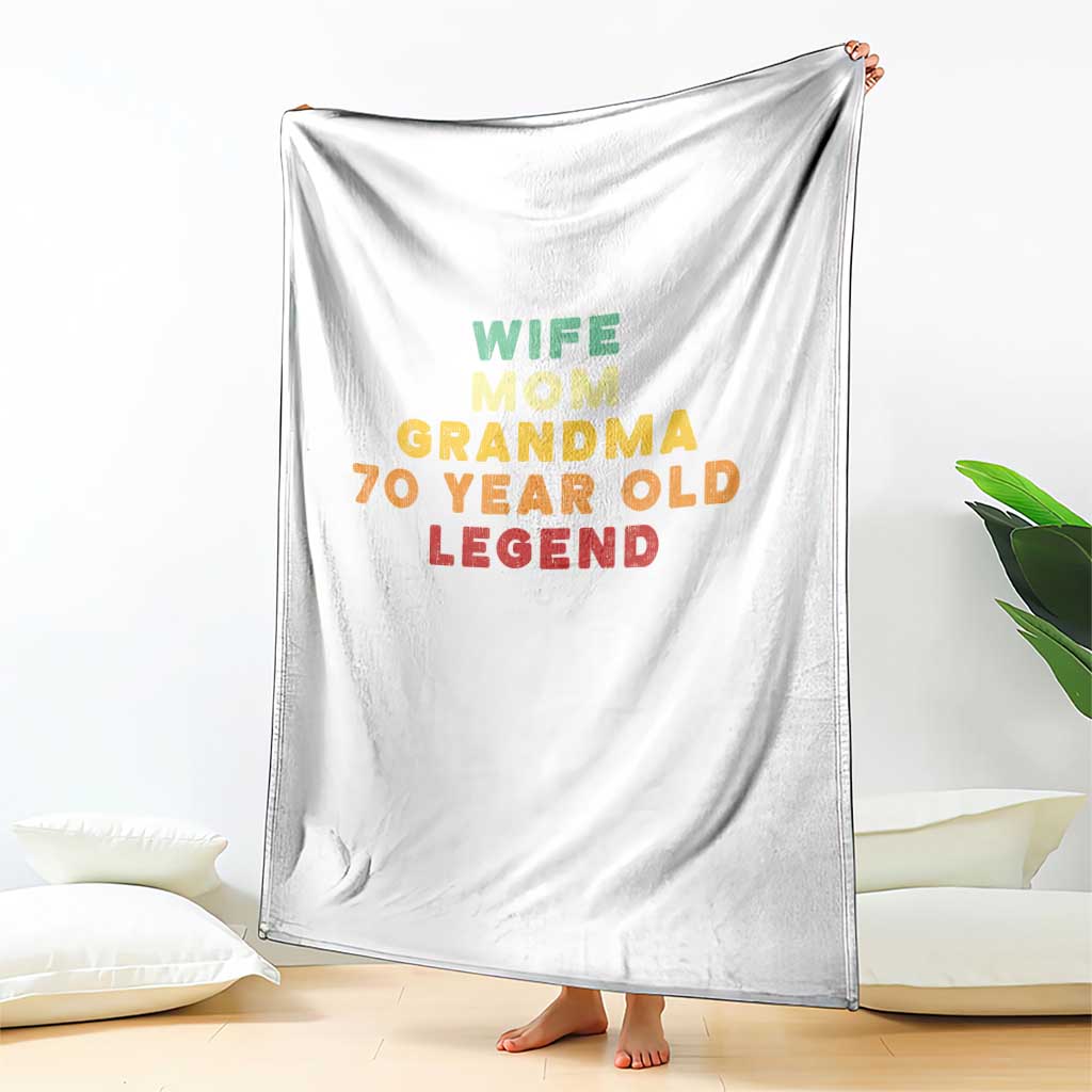 70th Birthday Gifts For Women Throw Blanket Wife Mom Grandma 70 Year Old Legend TS10 Print Your Wear
