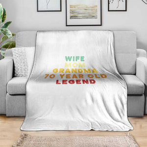 70th Birthday Gifts For Women Throw Blanket Wife Mom Grandma 70 Year Old Legend TS10 Print Your Wear