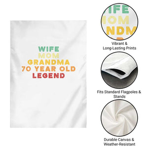 70th Birthday Gifts For Women Garden Flag Wife Mom Grandma 70 Year Old Legend TS10 Print Your Wear
