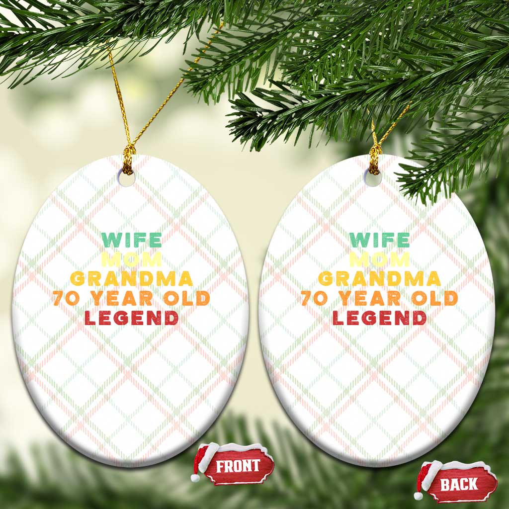 70th Birthday Gifts For Women Ceramic Ornament Wife Mom Grandma 70 Year Old Legend TS10 Print Your Wear