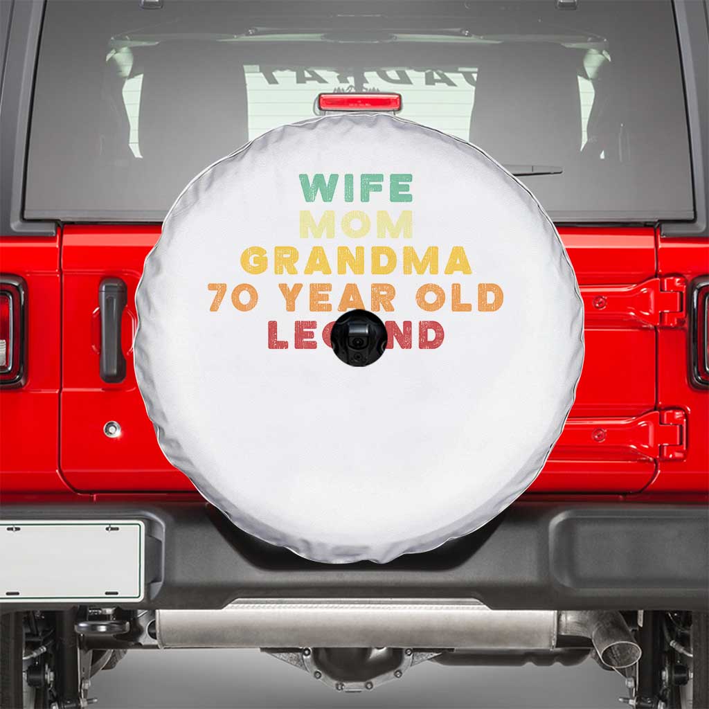 70th Birthday Gifts For Women Spare Tire Cover Wife Mom Grandma 70 Year Old Legend TS10 Black Print Your Wear