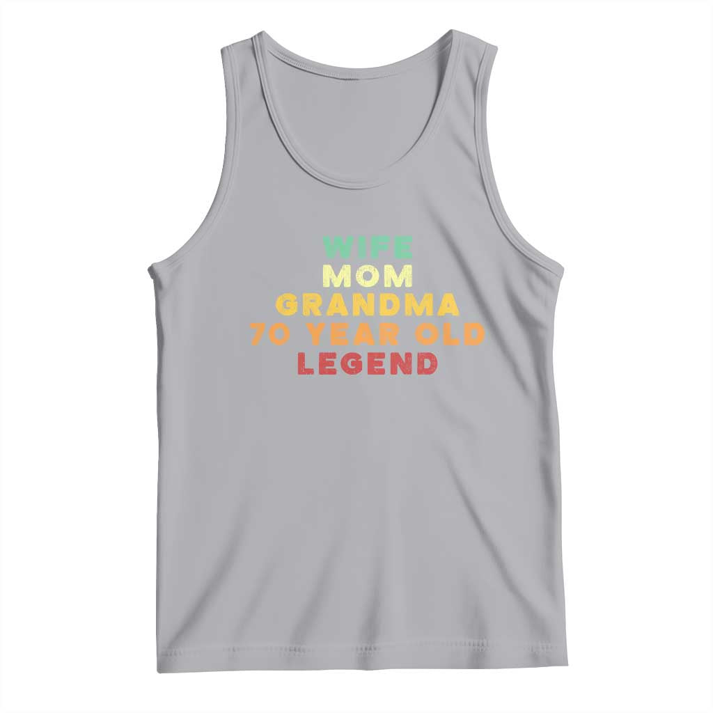 70th Birthday Gifts For Women Tank Top Wife Mom Grandma 70 Year Old Legend TS10 Athletic Heather Print Your Wear