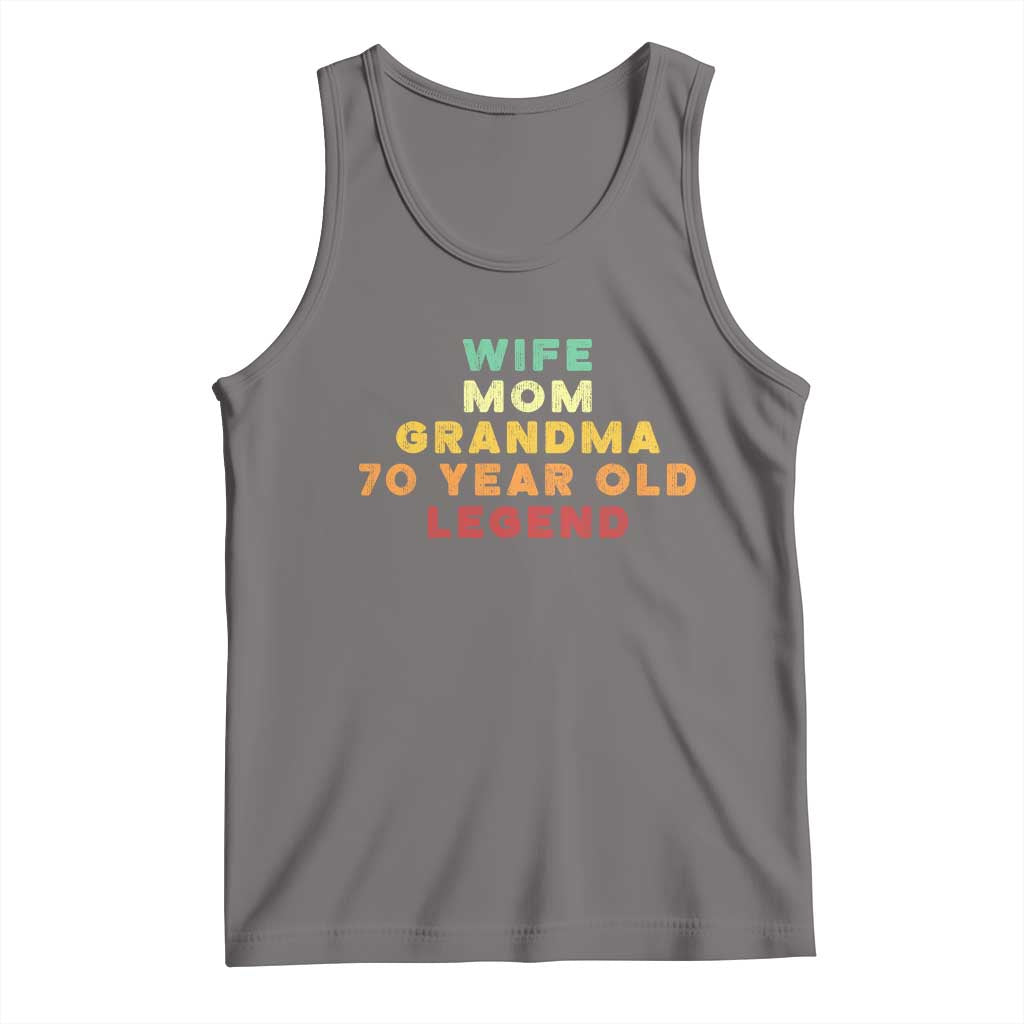 70th Birthday Gifts For Women Tank Top Wife Mom Grandma 70 Year Old Legend TS10 Deep Heather Print Your Wear