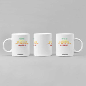 70th Birthday Gifts For Women Coffee Mug Wife Mom Grandma 70 Year Old Legend TS10 Print Your Wear
