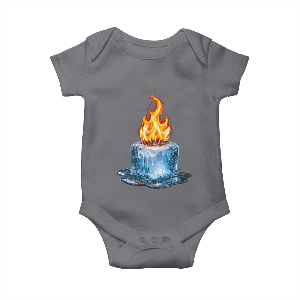 Subtle Anti Ice Baby Onesie Ice Melting Satire Political Humor TS10 Charcoal Print Your Wear