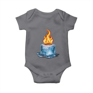 Subtle Anti Ice Baby Onesie Ice Melting Satire Political Humor TS10 Charcoal Print Your Wear