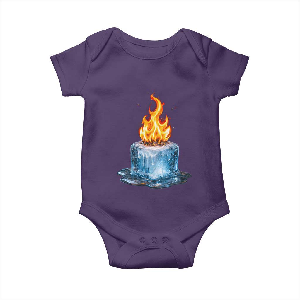 Subtle Anti Ice Baby Onesie Ice Melting Satire Political Humor TS10 Purple Print Your Wear
