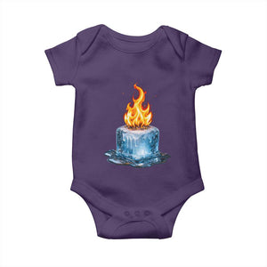 Subtle Anti Ice Baby Onesie Ice Melting Satire Political Humor TS10 Purple Print Your Wear
