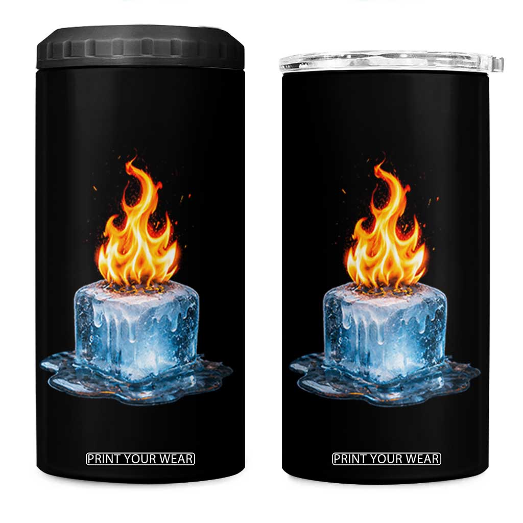 Subtle Anti Ice 4 in 1 Can Cooler Tumbler Ice Melting Satire Political Humor TS10 One Size: 16 oz Black Print Your Wear