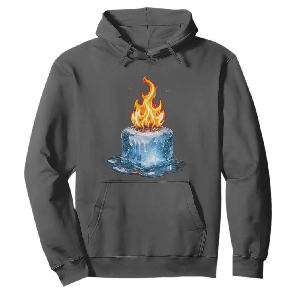 Subtle Anti Ice Hoodie Ice Melting Satire Political Humor TS10 Dark Heather Print Your Wear