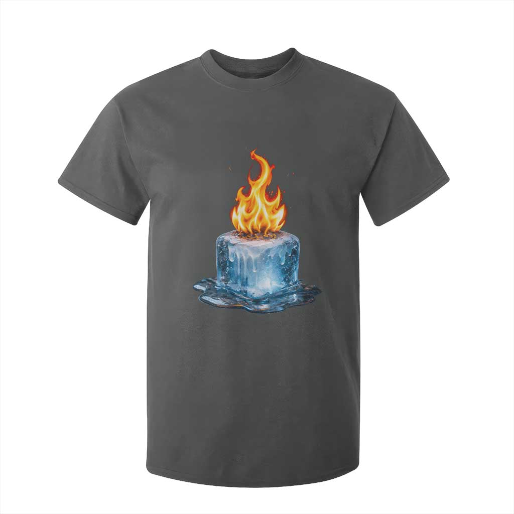 Subtle Anti Ice T Shirt For Kid Ice Melting Satire Political Humor TS10 Dark Heather Print Your Wear