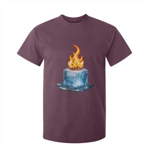 Subtle Anti Ice T Shirt For Kid Ice Melting Satire Political Humor TS10 Maroon Print Your Wear