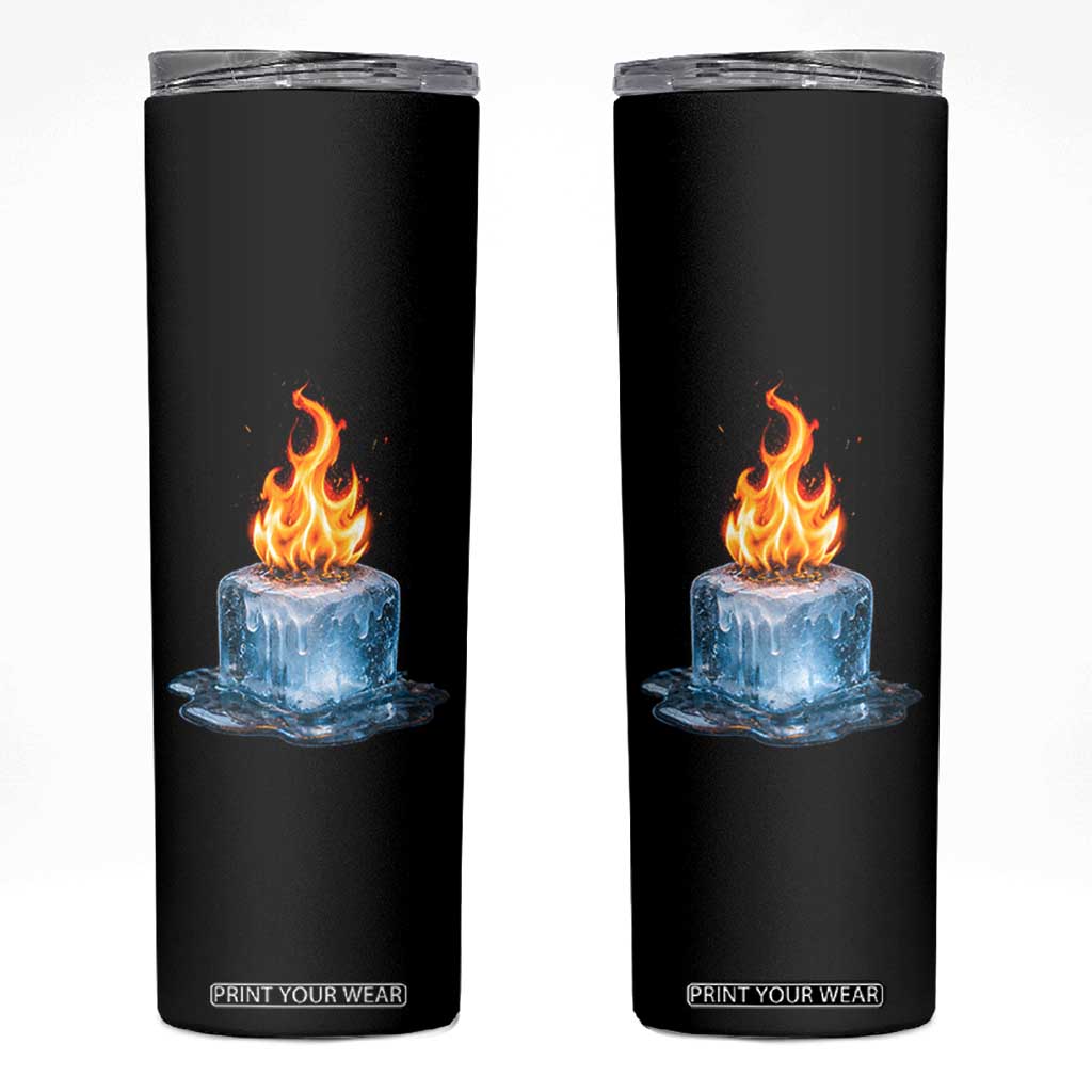 Subtle Anti Ice Skinny Tumbler Ice Melting Satire Political Humor TS10 Black Print Your Wear