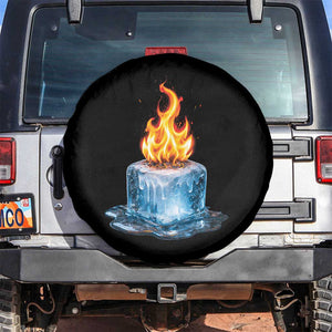 Subtle Anti Ice Spare Tire Cover Ice Melting Satire Political Humor TS10 No hole Black Print Your Wear