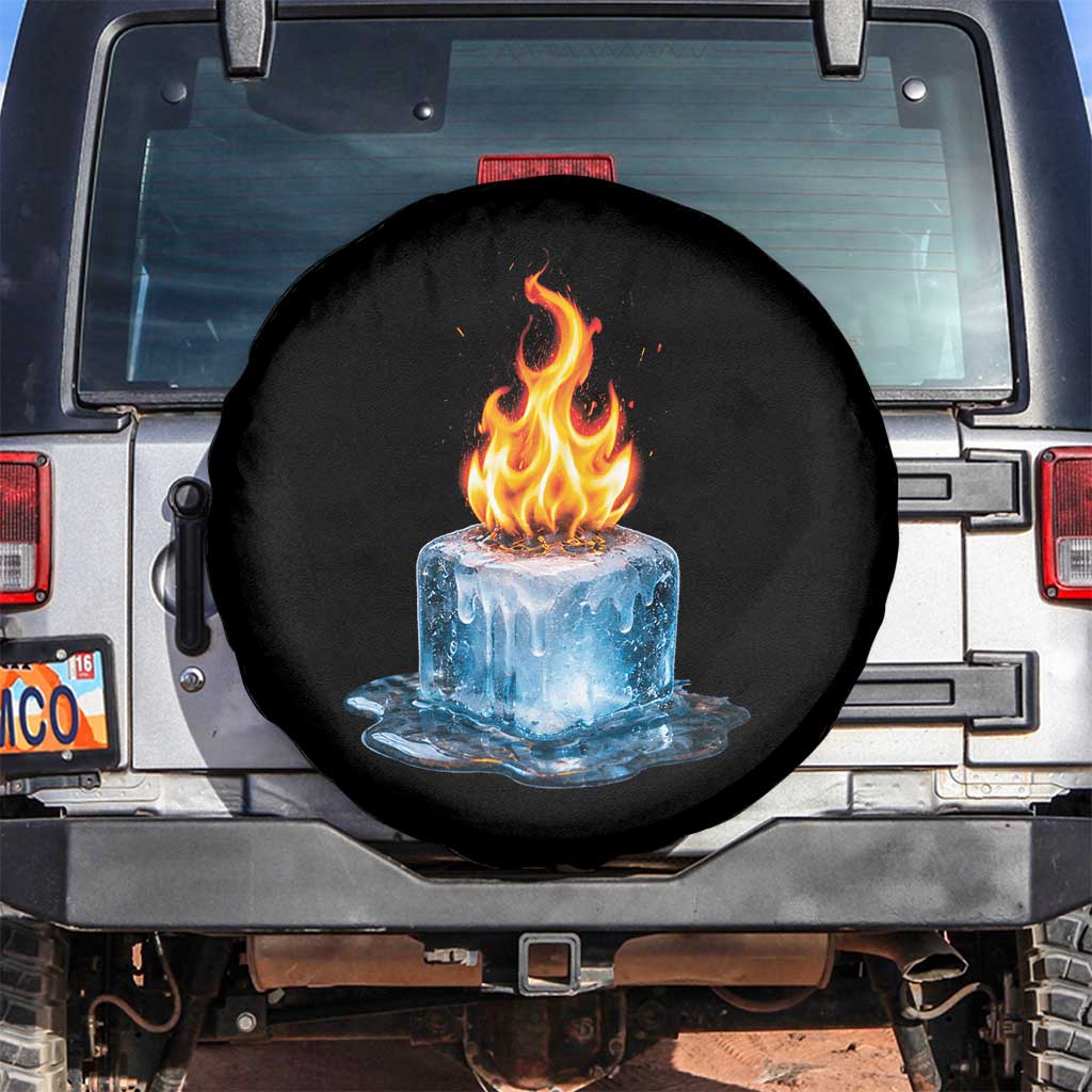 Subtle Anti Ice Spare Tire Cover Ice Melting Satire Political Humor TS10 No hole Black Print Your Wear