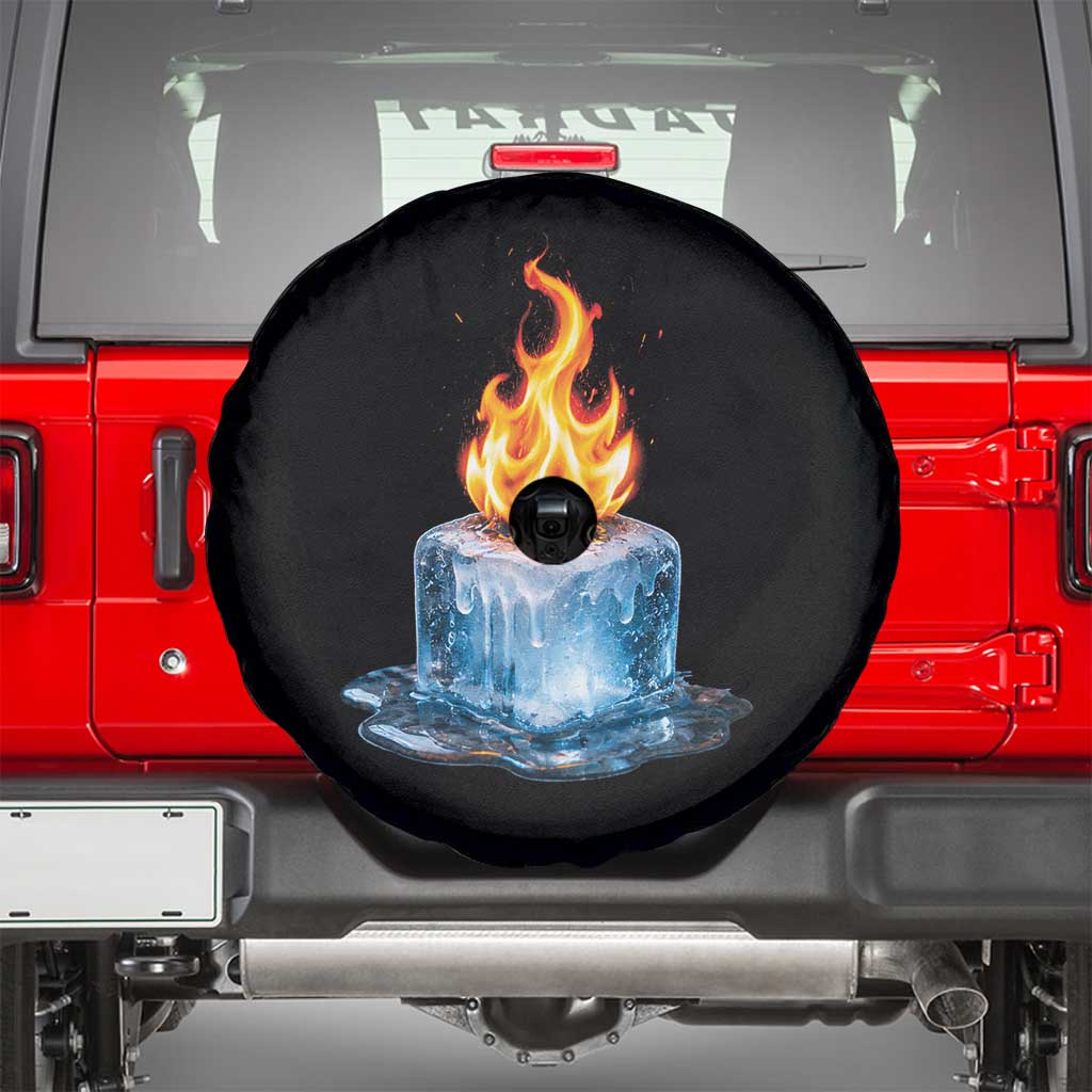 Subtle Anti Ice Spare Tire Cover Ice Melting Satire Political Humor TS10 Black Print Your Wear