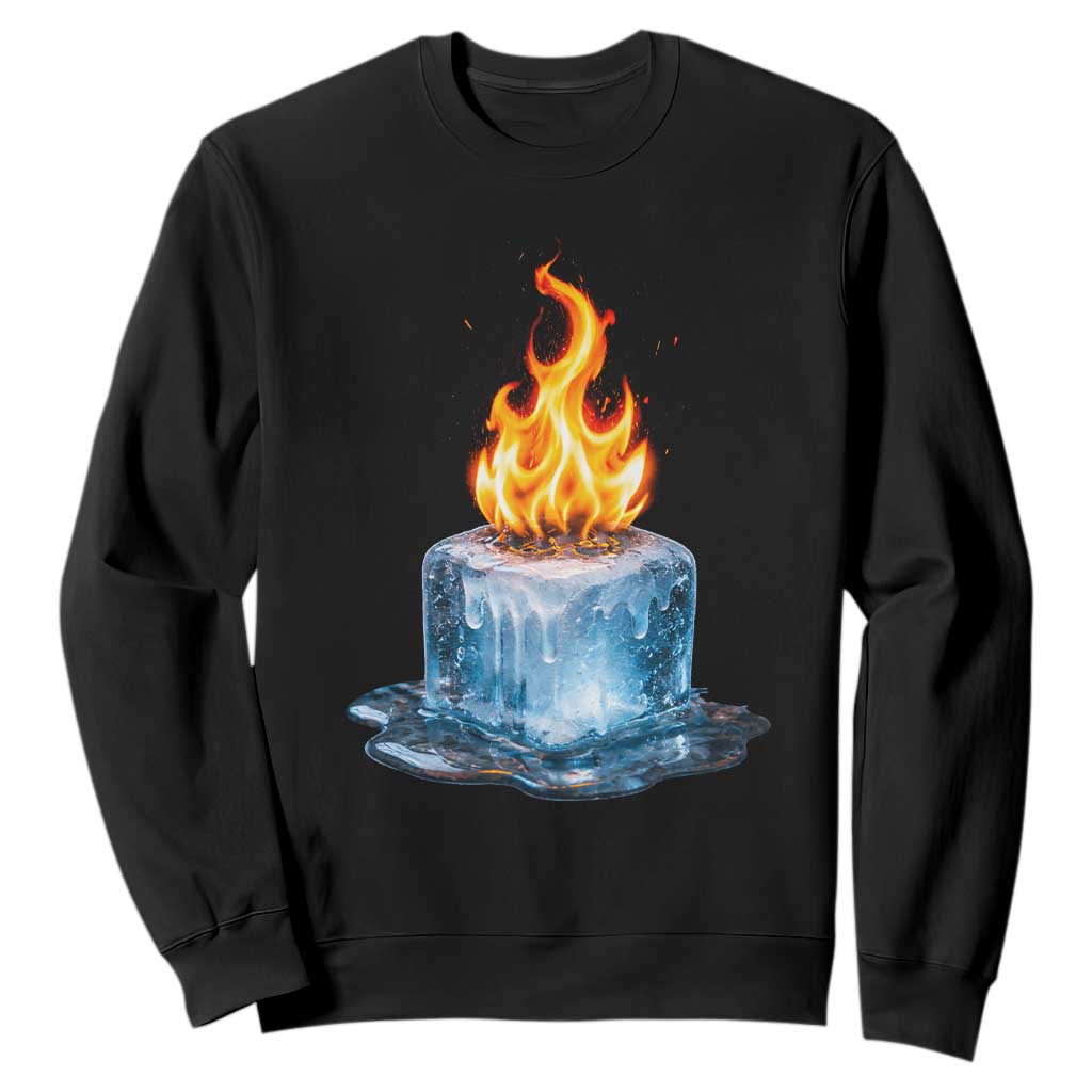 Subtle Anti Ice Sweatshirt Ice Melting Satire Political Humor TS10 Black Print Your Wear
