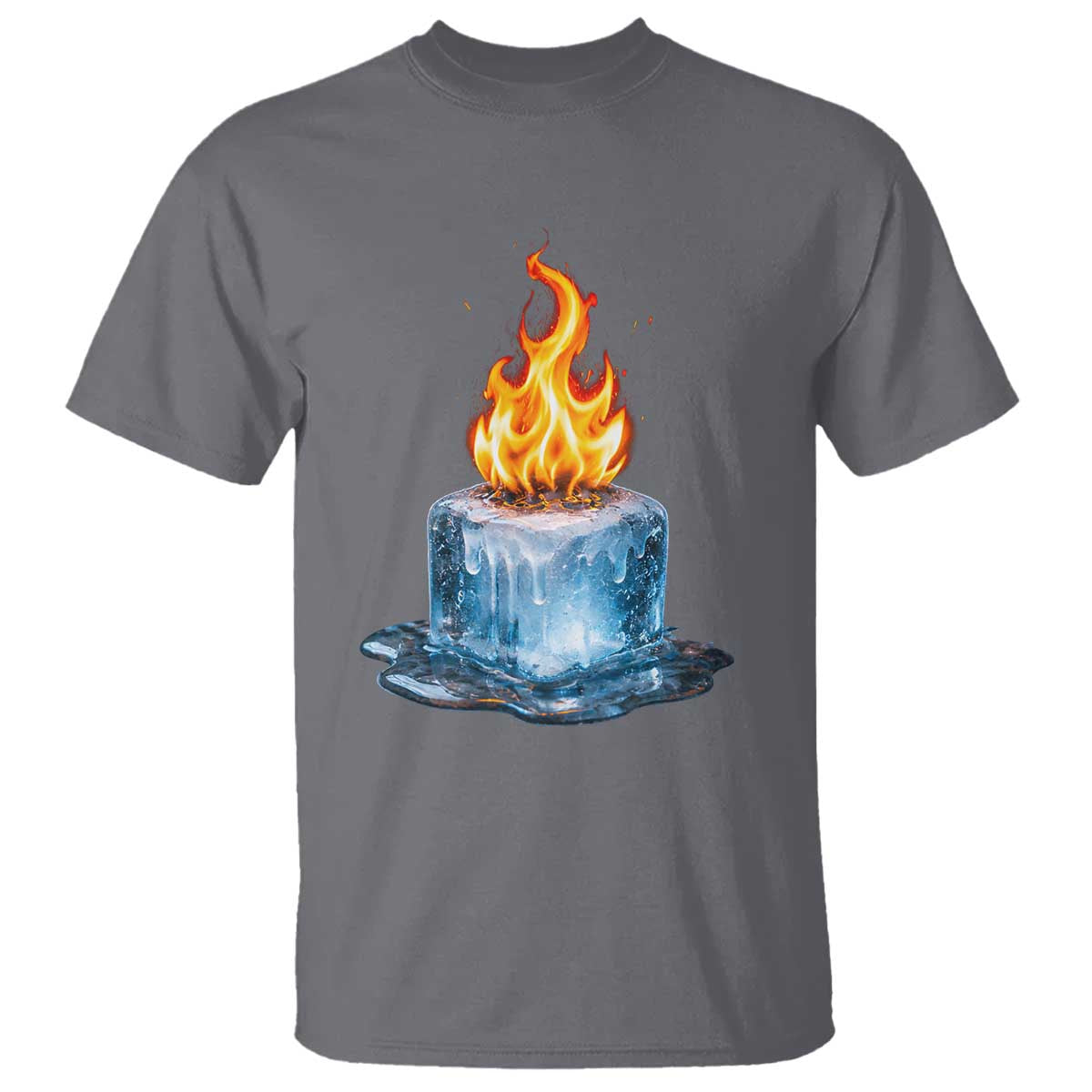 Subtle Anti Ice T Shirt Ice Melting Satire Political Humor TS10 Charcoal Print Your Wear