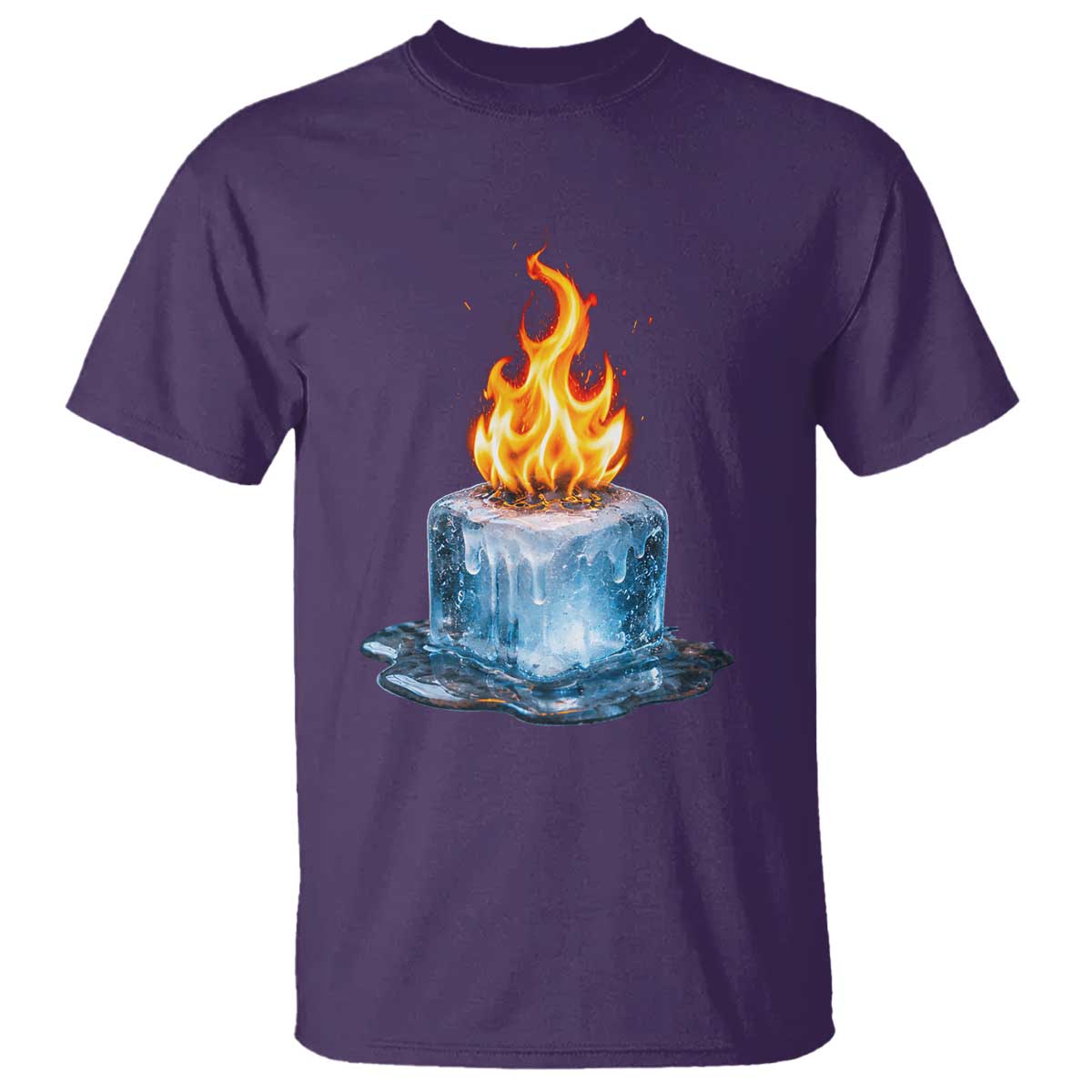 Subtle Anti Ice T Shirt Ice Melting Satire Political Humor TS10 Purple Print Your Wear