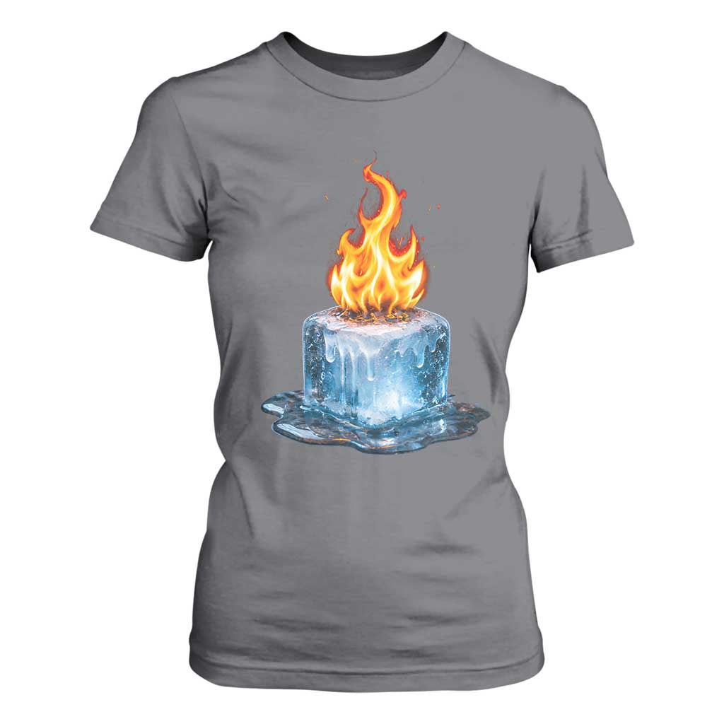 Subtle Anti Ice T Shirt For Women Ice Melting Satire Political Humor TS10 Charcoal Print Your Wear