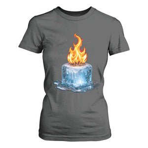 Subtle Anti Ice T Shirt For Women Ice Melting Satire Political Humor TS10 Dark Heather Print Your Wear