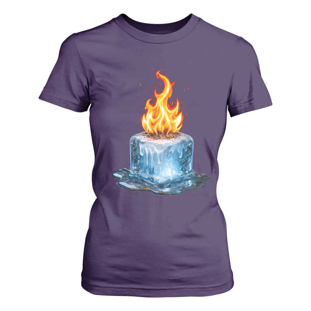 Subtle Anti Ice T Shirt For Women Ice Melting Satire Political Humor TS10 Purple Print Your Wear