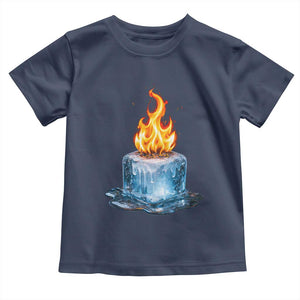 Subtle Anti Ice Toddler T Shirt Ice Melting Satire Political Humor TS10 Navy Print Your Wear