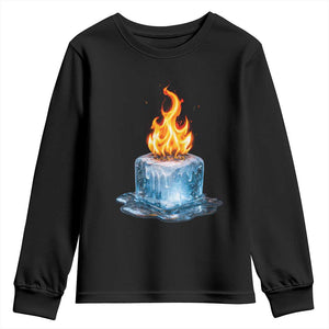 Subtle Anti Ice Youth Sweatshirt Ice Melting Satire Political Humor TS10 Black Print Your Wear