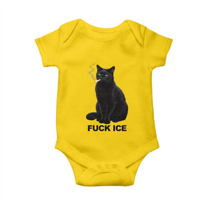 Fck Ice Smoking Cat Baby Onesie Subtle FDT Black Cat Meme TS10 Daisy Print Your Wear