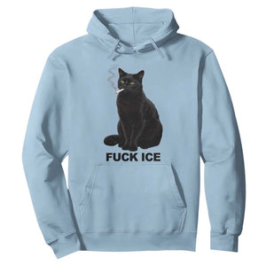 Fck Ice Smoking Cat Hoodie Subtle FDT Black Cat Meme TS10 Light Blue Print Your Wear