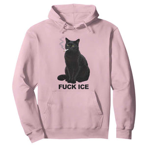 Fck Ice Smoking Cat Hoodie Subtle FDT Black Cat Meme TS10 Light Pink Print Your Wear