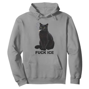Fck Ice Smoking Cat Hoodie Subtle FDT Black Cat Meme TS10 Sport Gray Print Your Wear