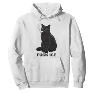 Fck Ice Smoking Cat Hoodie Subtle FDT Black Cat Meme TS10 White Print Your Wear