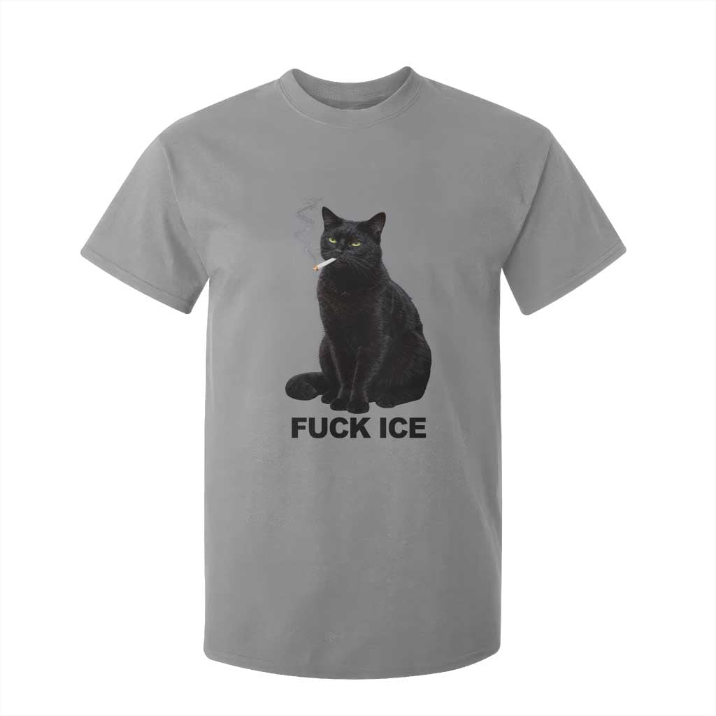 Fck Ice Smoking Cat T Shirt For Kid Subtle FDT Black Cat Meme TS10 Sport Gray Print Your Wear