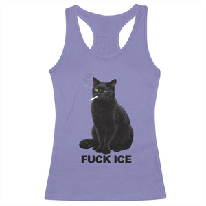 Fck Ice Smoking Cat Racerback Tank Top Subtle FDT Black Cat Meme TS10 Violet Print Your Wear