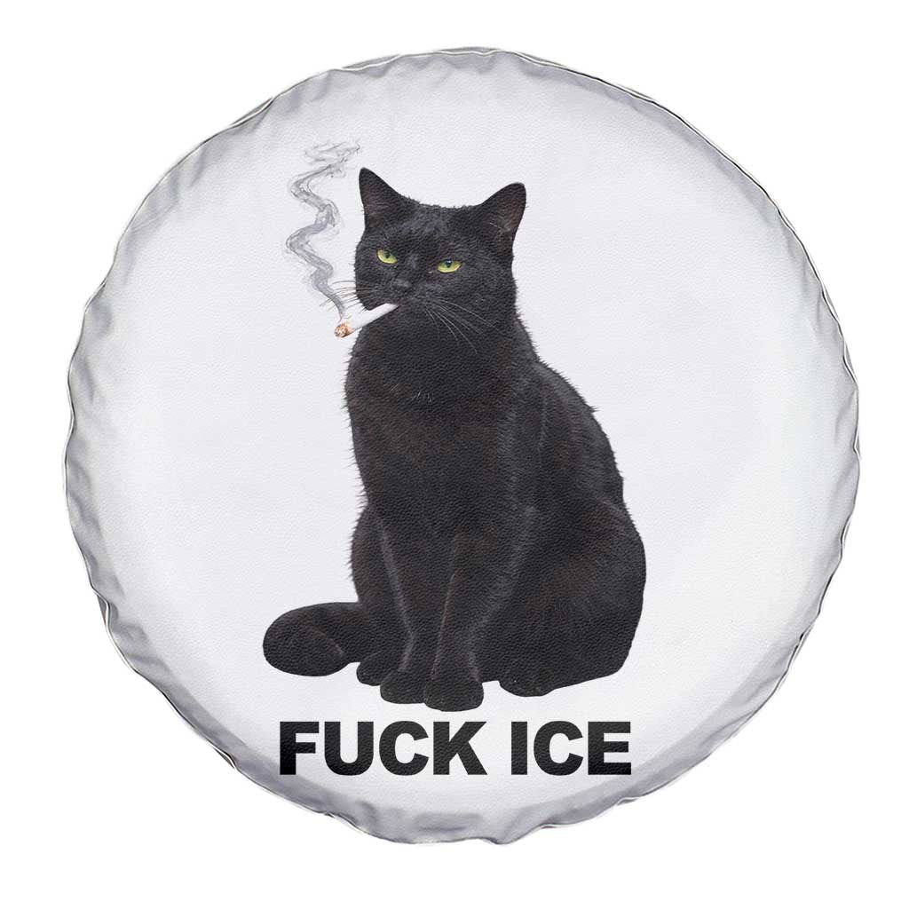 Fck Ice Smoking Cat Spare Tire Cover Subtle FDT Black Cat Meme TS10 Print Your Wear